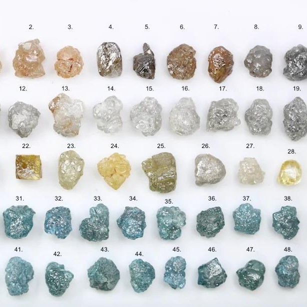 These rough diamonds are natural, uncut, pure diamond